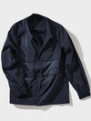 Vintage washed three-dimensional pocket collar zip-up navy - FFEFF STUDIO - BALAAN 3