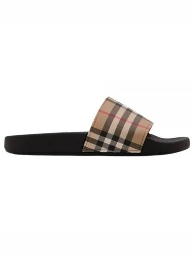 Check Furley Slippers Beige - BURBERRY - BALAAN 2