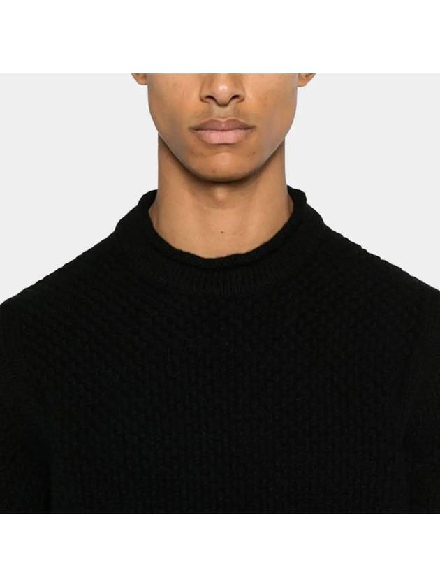 Ghost Piece Wappen Knit Top Black - STONE ISLAND - BALAAN 5