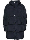 Men's Wappen Patch Crinkle Wraps Long Padding Navy - STONE ISLAND - BALAAN 2