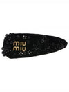 logo-embellished sequinned velvet hair pin 5IF0922CPZ - MIU MIU - BALAAN 2