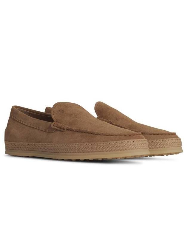 Men's Suede Slip-ons Loafers Beige - TOD'S - BALAAN 3