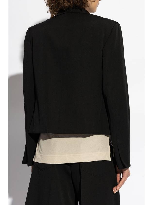 Yohji Yamamoto Wool Blazer, Women's, Black - YOHJI YAMAMOTO - BALAAN 4