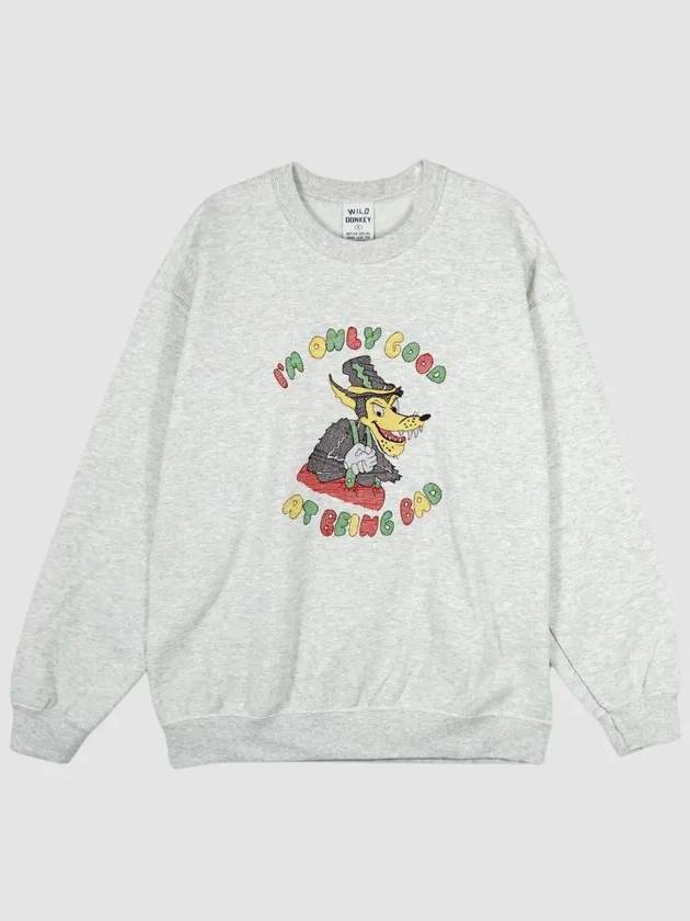 Unisex Bad Sweatshirt Ash Gray FG - WILD DONKEY - BALAAN 1