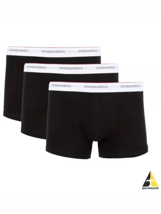 Men's Cotton Boxer Briefs 3 Pack Black - DSQUARED2 - BALAAN 2