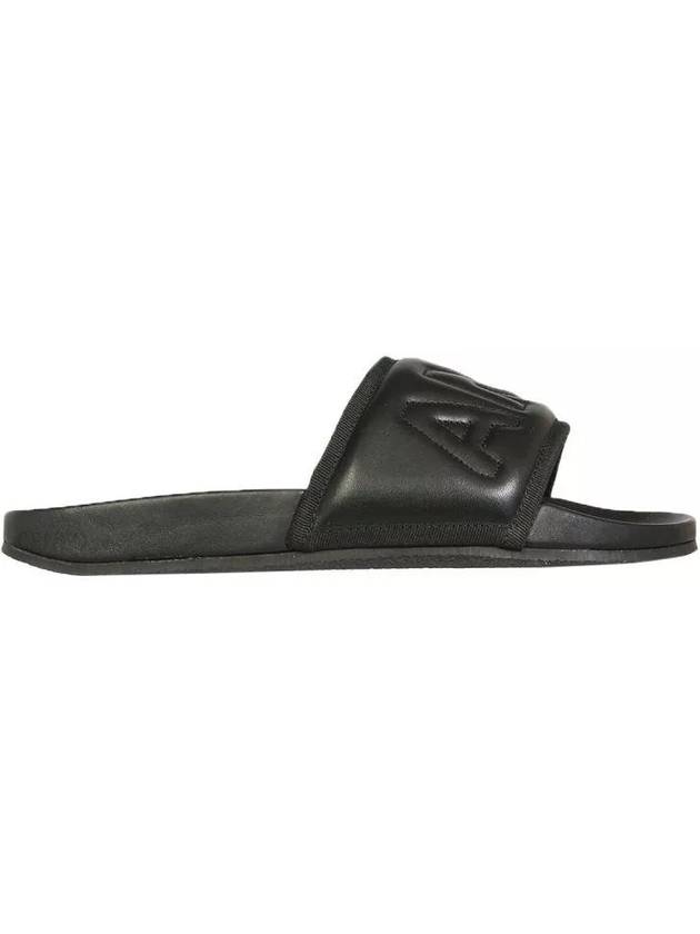 Men's Logo Padded Slippers Black - AMBUSH - BALAAN 1