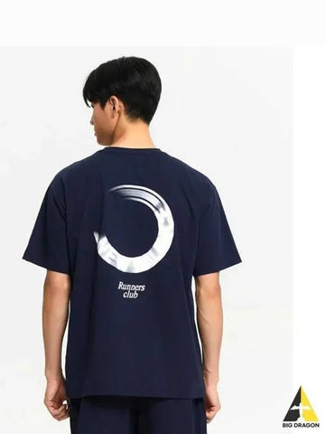 NBNEE32643 UNI FROZEN Runners Short Sleeve T shirt DNAVY - NEW BALANCE - BALAAN 1