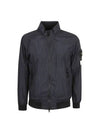 Garment Dyed Crinkle Reps Nylon Zip-up Jacket Navy - STONE ISLAND - BALAAN 2