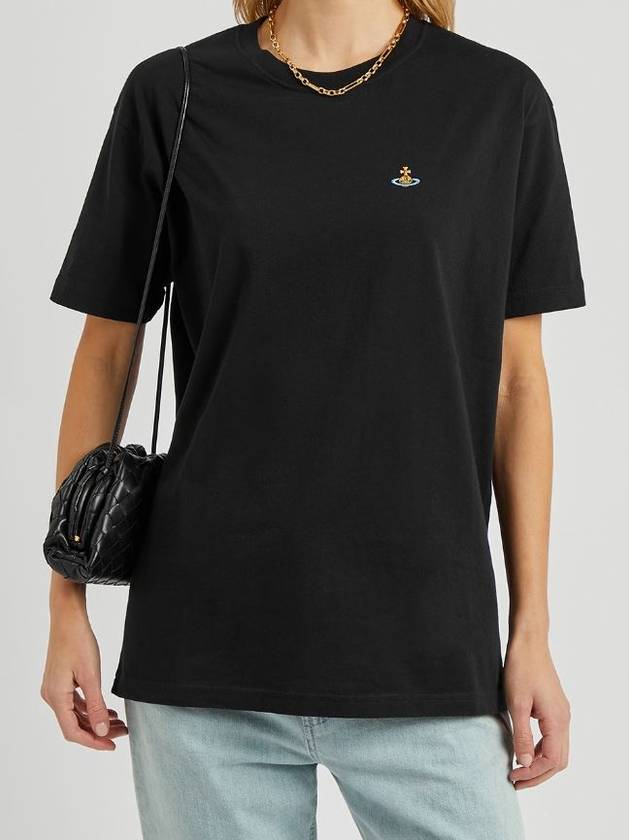 Chest ORB Logo Short Sleeve T-Shirt Black - VIVIENNE WESTWOOD - BALAAN 6