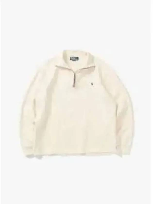 30 Points Cotton Quarter Zipper Sweater White - POLO RALPH LAUREN - BALAAN 1