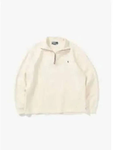 30 Points Cotton Quarter Zipper Sweater White - POLO RALPH LAUREN - BALAAN 1