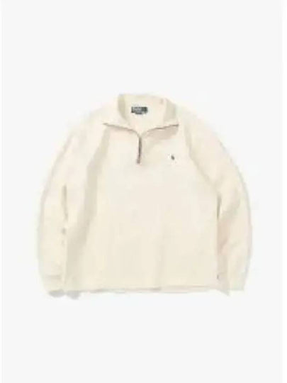 Embroidery Pony Logo Half Zip-Up Sweater White - POLO RALPH LAUREN - BALAAN 2