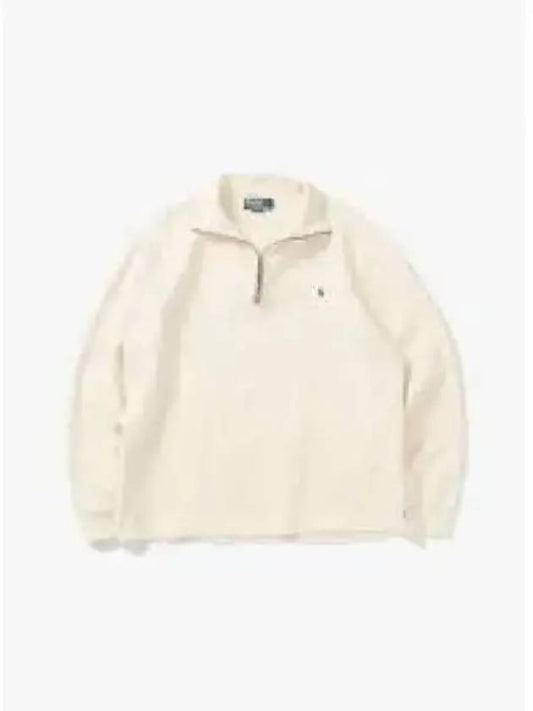 30 Points Cotton Quarter Zipper Sweater White - POLO RALPH LAUREN - BALAAN 1