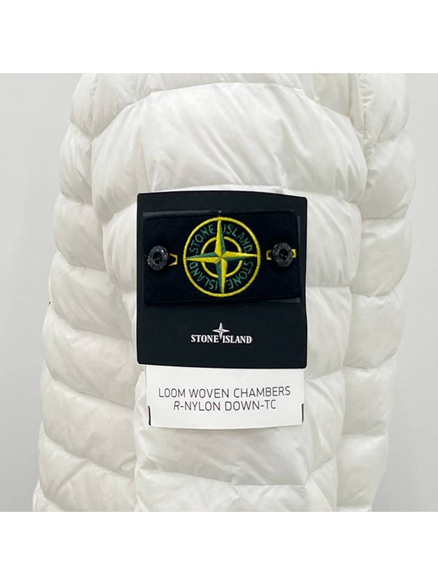 Loom Woven Chambers R Nylon Down TC Light Hoodie Down Jacket White - STONE ISLAND - BALAAN 8