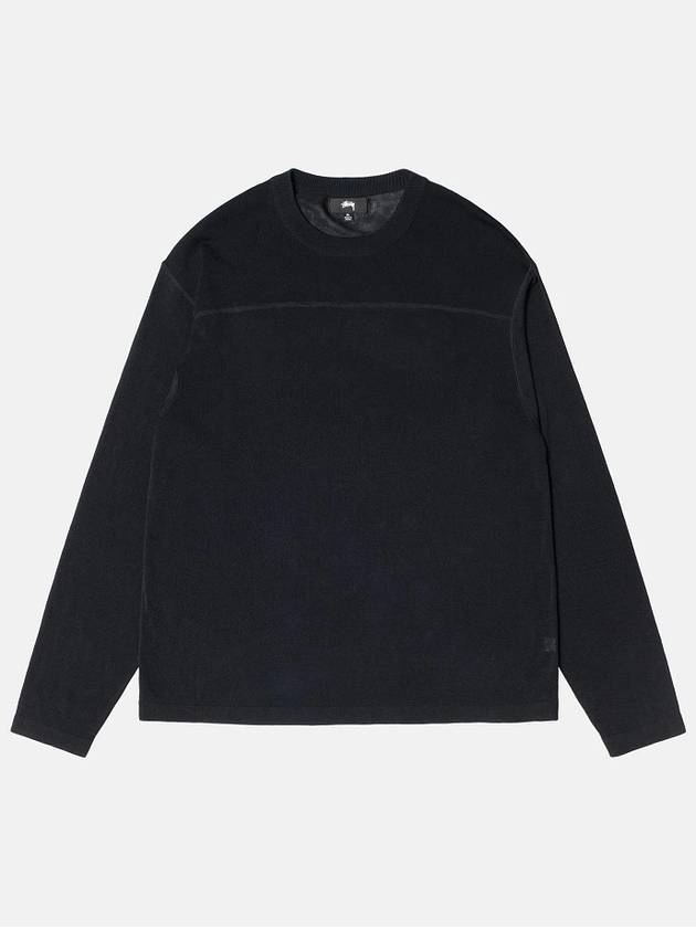 Men's lightweight football crew black knit top 117181 - STUSSY - BALAAN 2