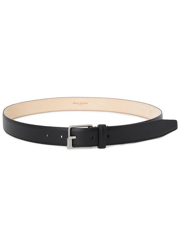 Screw Buckle Leather Belt Black - MAISON MARGIELA - BALAAN 3