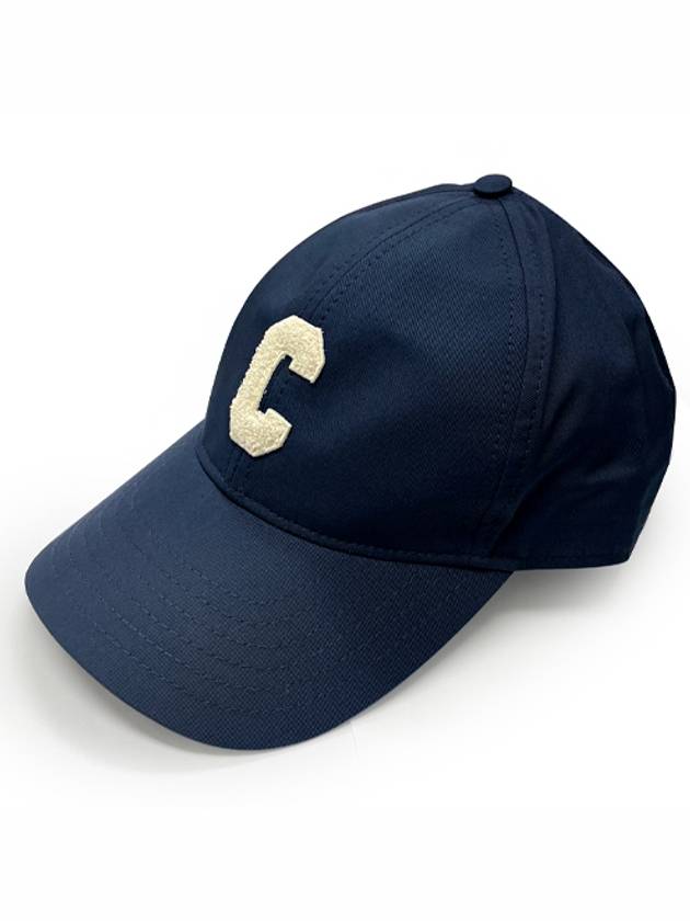 Initial C Patch Cotton Ball Cap Marine - CELINE - BALAAN 2