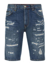 Men's Skull Logo Jeans Shorts Jeans Blue - PHILIPP PLEIN - BALAAN 1