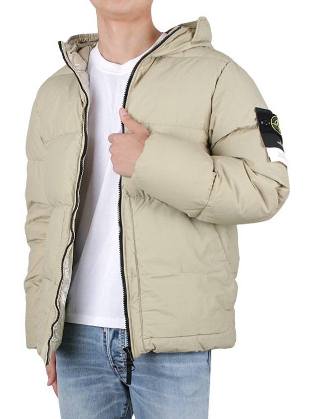 Naslan Light Watro Down Hooded Padded Beige - STONE ISLAND - BALAAN 4