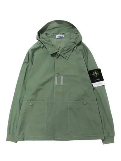 Cupro Cotton Twill TC Badge Anorak Green - STONE ISLAND - BALAAN 2