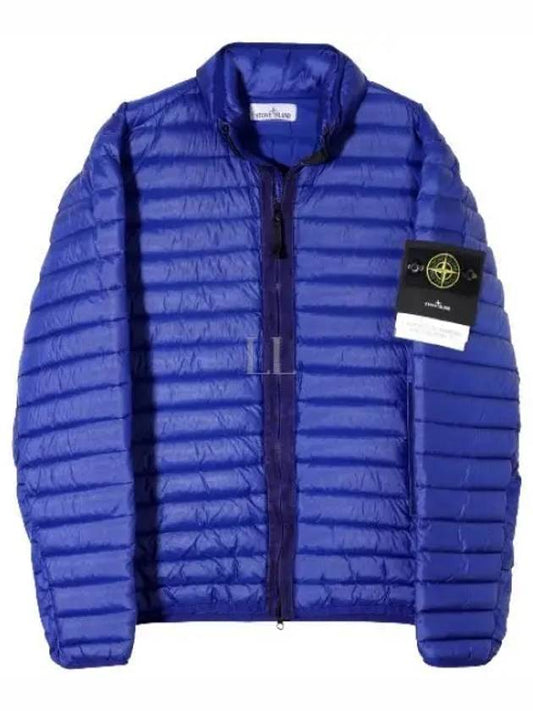 Men's Wappen Patch Padded Jacket Blue - STONE ISLAND - BALAAN 2