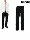 Logo Patch Tapered Straight Pants Black - CP COMPANY - BALAAN 2