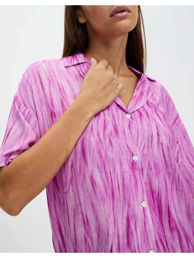 AU Australia ANIMAL Rayon Shirt ST124W1400 Pink WOMENS - STUSSY - BALAAN 3