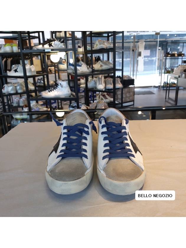 Gold Heel Tab Navy Superstar Classic Leather Low Top Sneakers White - GOLDEN GOOSE - BALAAN 3