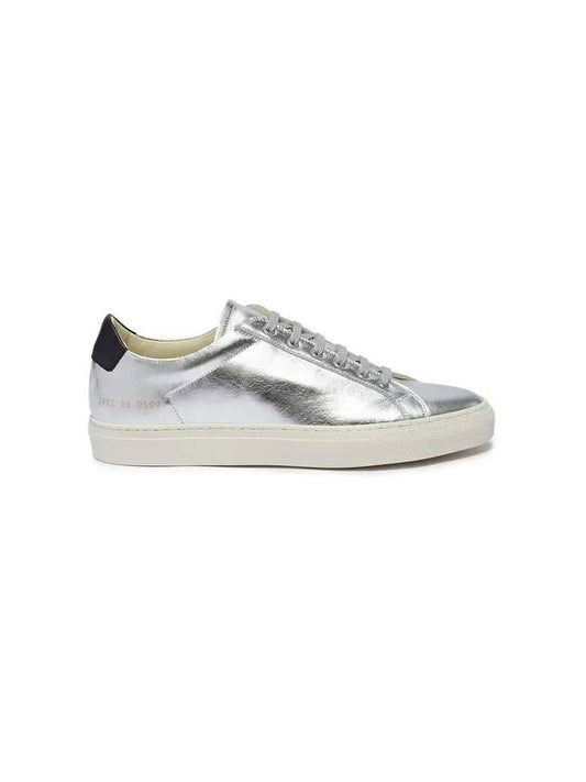 Women's Achilles Retro Low Top Sneakers Silver - COMMON PROJECTS - BALAAN 1