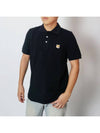 Men s Foxhead Patch Regular Polo LM00208KJ7002 Black - MAISON KITSUNE - BALAAN 1