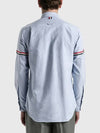 Oxford Striped Grosgrain Armband Classic Long Sleeve Shirt Light Blue - THOM BROWNE - BALAAN 5