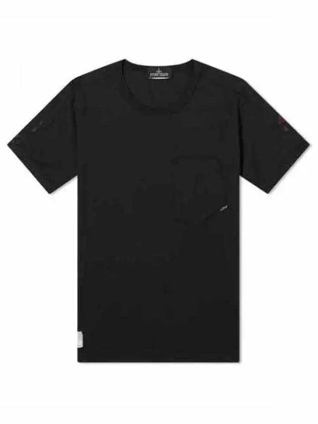 Shadow Project Back Printing Pocket Short Sleeve T-Shirt Black - STONE ISLAND - BALAAN 2