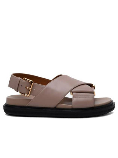 Fussbett Leather Sandals Dessert Beige - MARNI - BALAAN 2