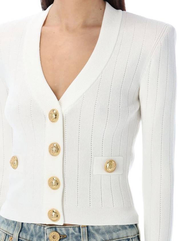 Balmain Gold Buttons Knit Cardigan - BALMAIN - BALAAN 3