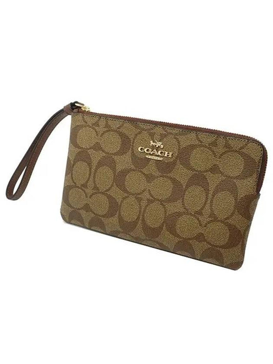 Signature Large Corner Zipper Wristlet CS438 IME74 - COACH - BALAAN 2