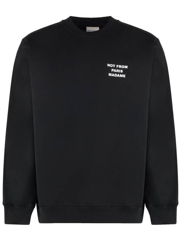 Drôle De Monsieur Slogan Cotton Crew-Neck Sweatshirt - DROLE DE MONSIEUR - BALAAN 1