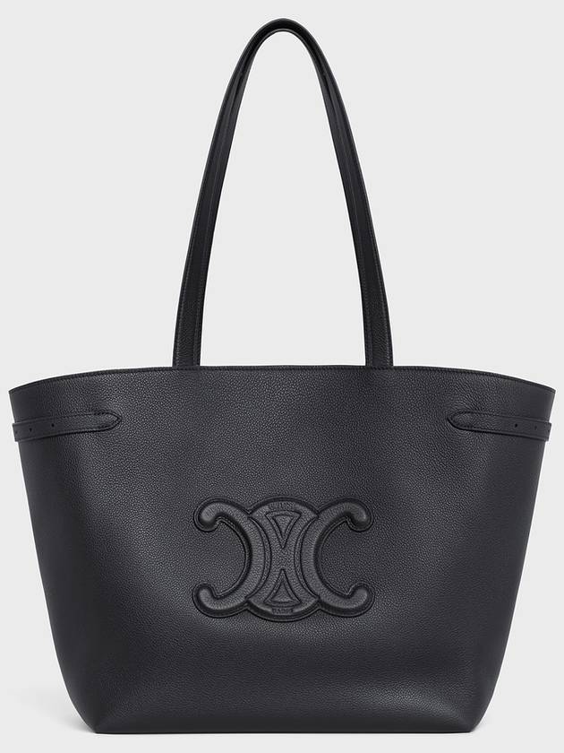 Cabas Anais Cuir Grain Calfskin Tote Bag Black - CELINE - BALAAN 2