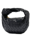 Jodie Intrecciato Small Tote Bag Black - BOTTEGA VENETA - BALAAN 4