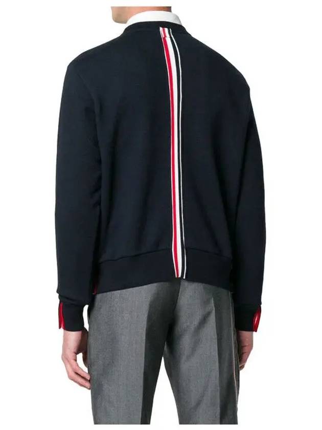 Center Back Stripe Crewneck Sweatshirt Navy - THOM BROWNE - BALAAN 4