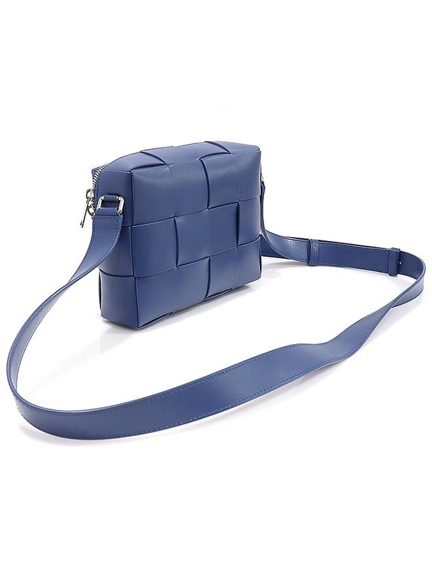 730027 Cruz Blue Intrecciato Weaving Cassette Camera Shoulder Crossbag - BOTTEGA VENETA - BALAAN 3