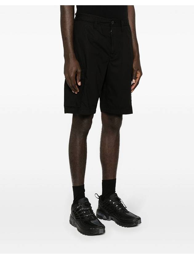 Light Stretch Cotton Bermuda Shorts Black - STONE ISLAND - BALAAN 6