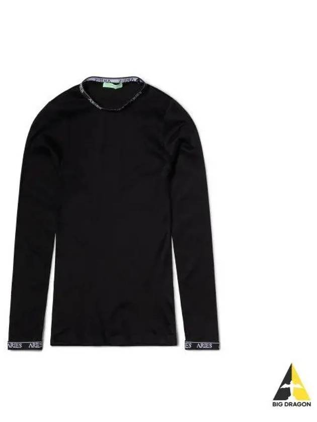 U Crew Neck LS Top Black - ARIES - BALAAN 1