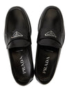 Brushed Leather Loafers Black - PRADA - BALAAN 3