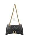 Women's Crush Logo Gold Chain Small Shoulder Bag Black - BALENCIAGA - BALAAN 2