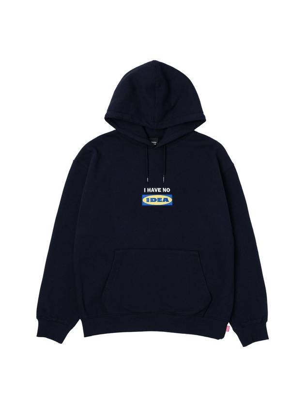 Men's Embroidery Cotton Hoodie Navy - STOCKHOLM SYNDROME - BALAAN 2