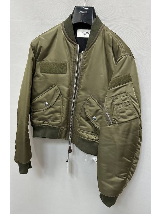 Nylon Crop Bomber Jacket 38 - CELINE - BALAAN 3