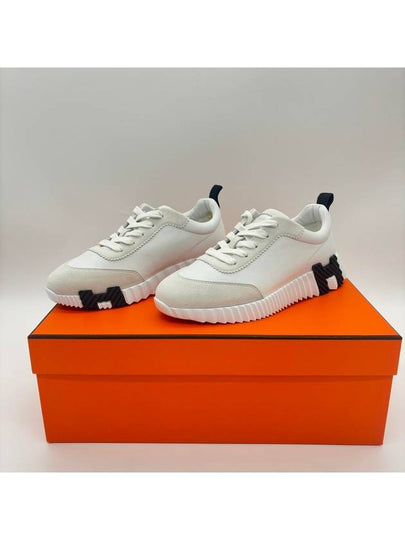 Bouncing Leather Low Top Sneakers Blanc - HERMES - BALAAN 2