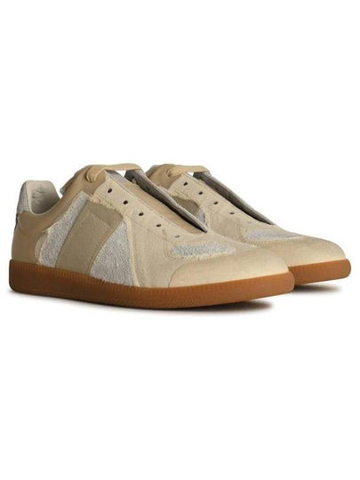 Maison Margiela 'Replica' Cream Suede Sneakers - MAISON MARGIELA - BALAAN 2