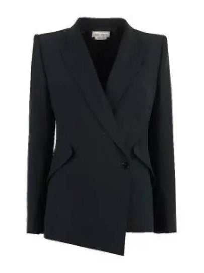 Women's Crepe Blazer Jacket Black - ALEXANDER MCQUEEN - BALAAN 2