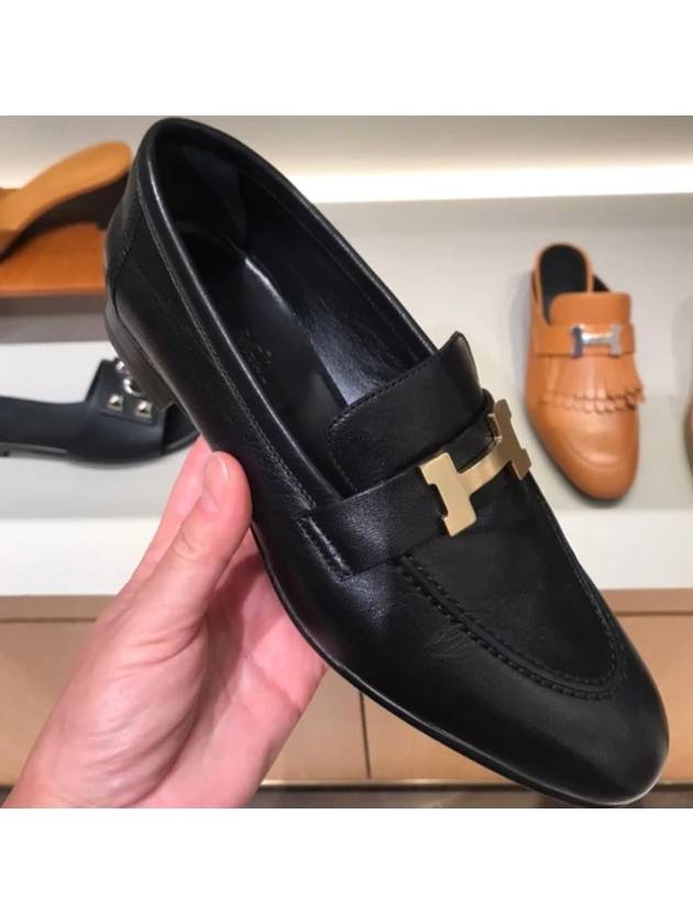 Paris Goatskin Loafers Permabrass Noir - HERMES - BALAAN 2